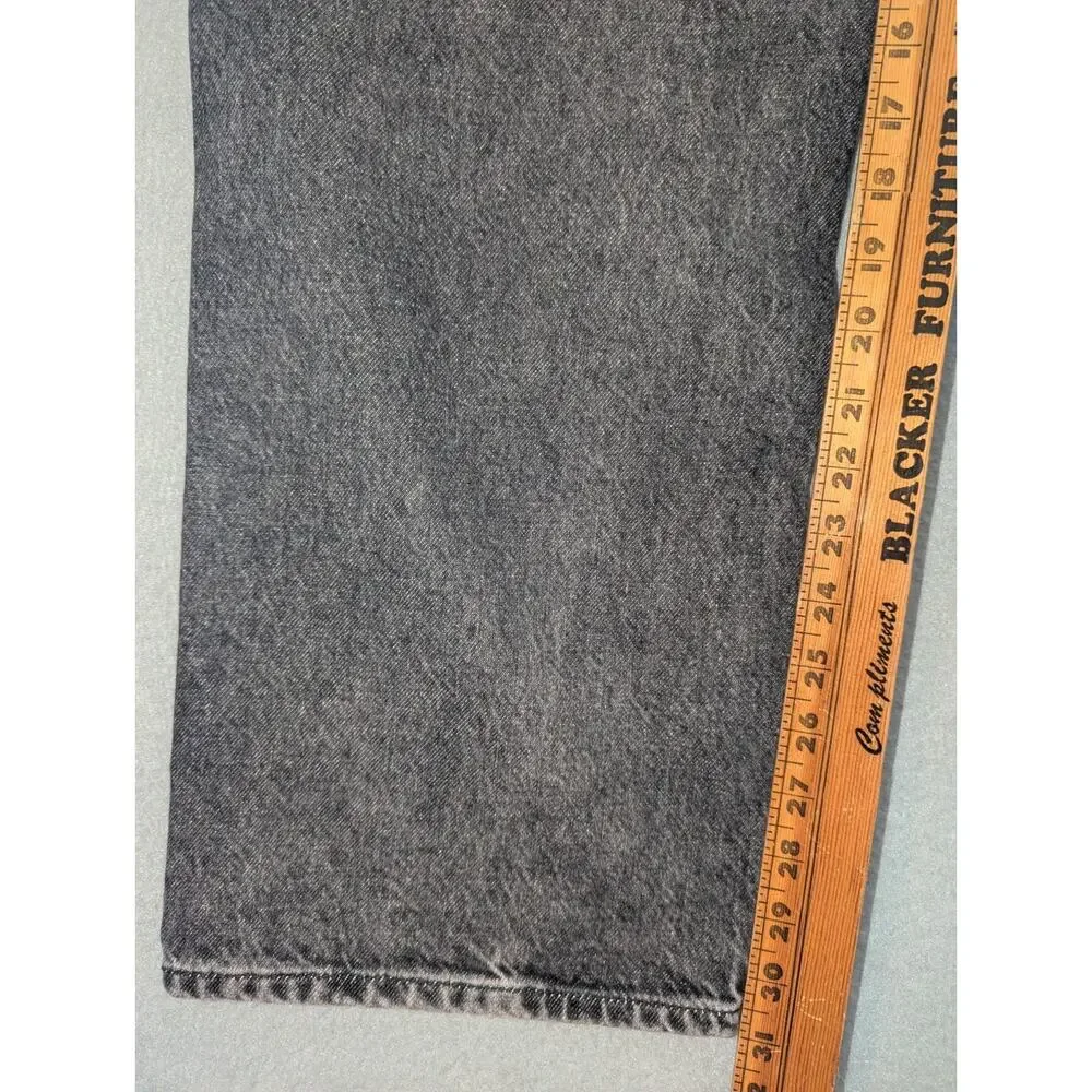 Superdry Denim Jeans Mens 28x30 Black Wide Leg Vtg Baggy Y2K Skater